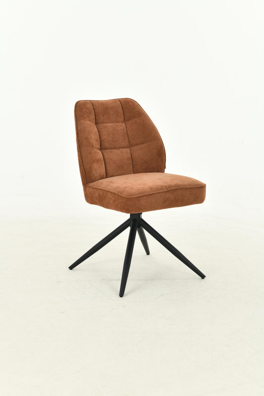Chaise pivotante en tissu anti tâche Emilia , 48x63xH84CM pieds métalique