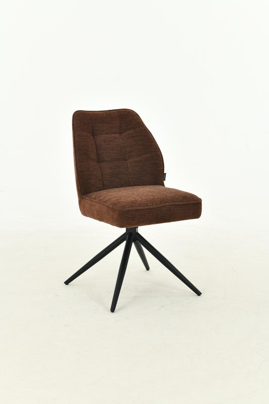 Chaise pivotante en tissu anti tâche Emilia , 48x63xH84CM pieds métalique