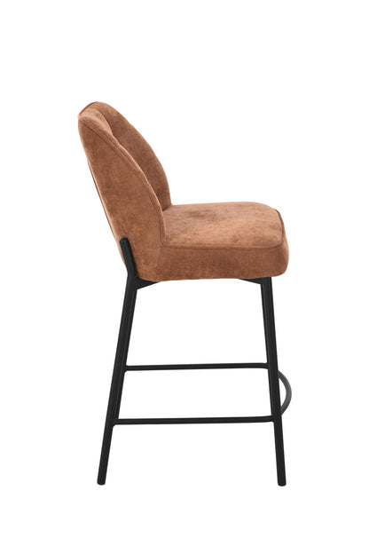 Chaise haute tabouret de bar en tissu anti tache, 67x47xH97,5CM - LYRA
