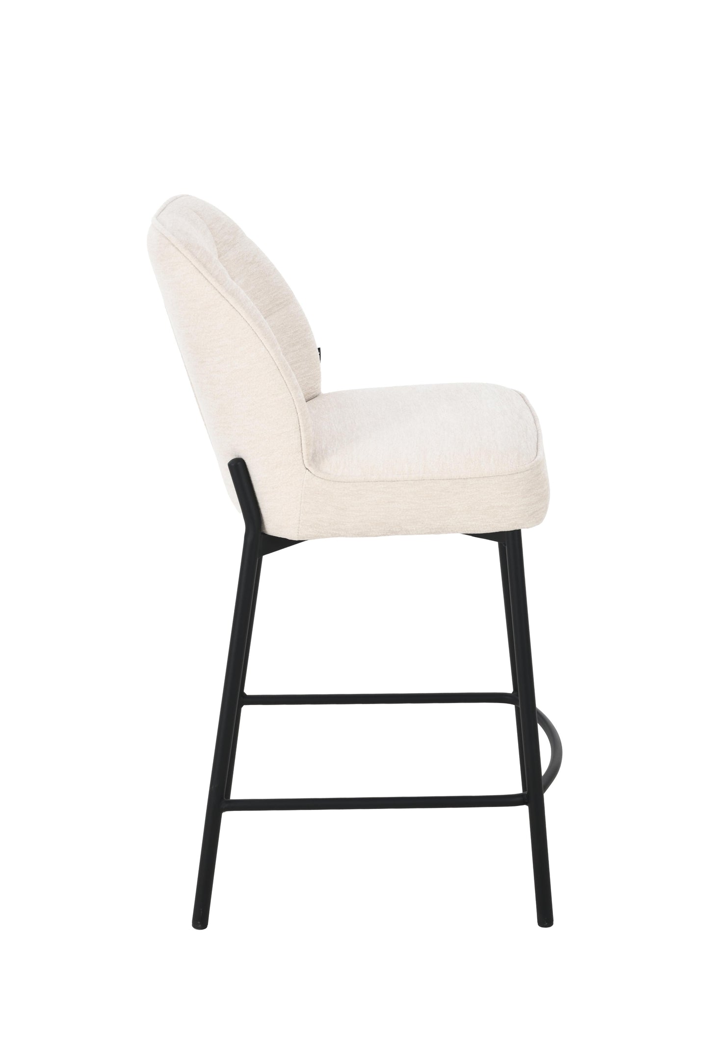 Chaise haute tabouret de bar en tissu anti tache, 67x47xH97,5CM - LYRA
