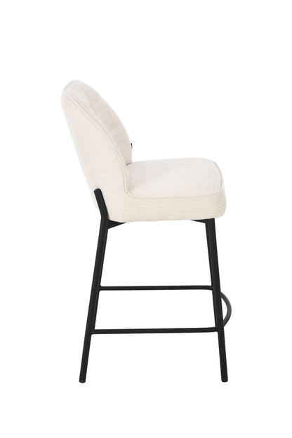 Chaise haute tabouret de bar en tissu anti tache, 67x47xH97,5CM - LYRA
