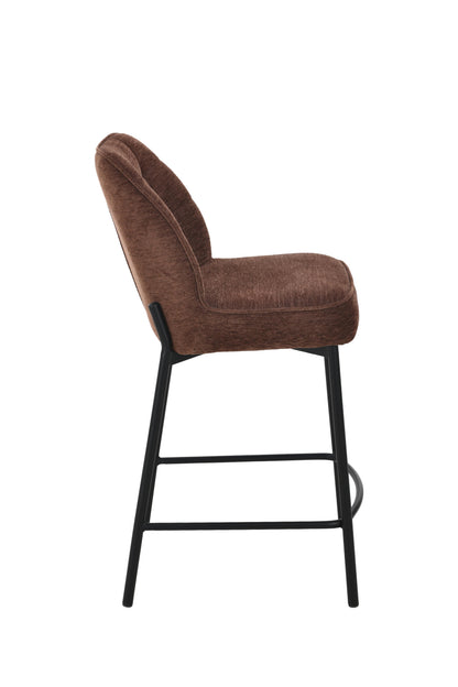 Chaise haute tabouret de bar en tissu anti tache, 67x47xH97,5CM - LYRA