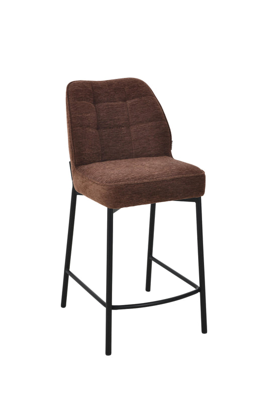 Chaise haute tabouret de bar en tissu anti tache, 67x47xH97,5CM - LYRA