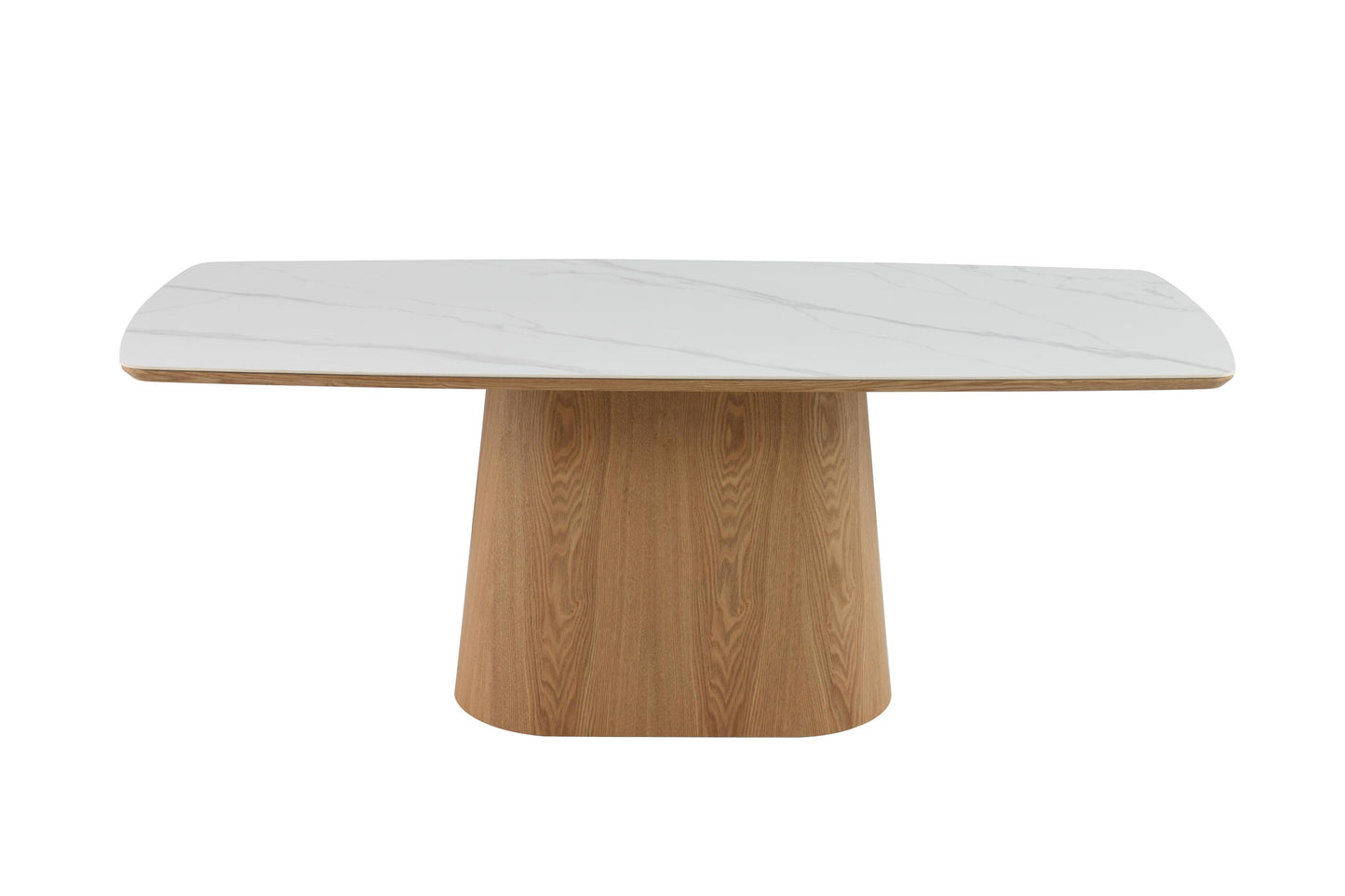 Table à manger en bois avec plateau céramique, H76CM - EDDA