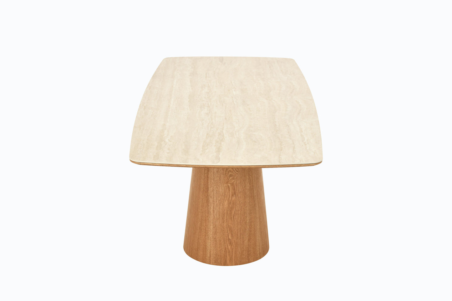 Table à manger en bois avec plateau céramique, H76CM - EDDA