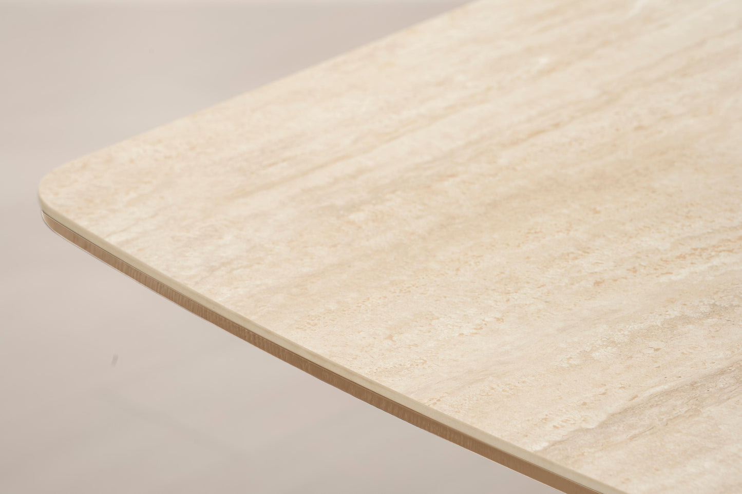Table à manger en bois avec plateau céramique, H76CM - EDDA