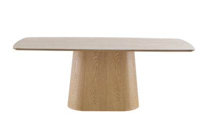 Table à manger en bois avec plateau céramique, H76CM - EDDA