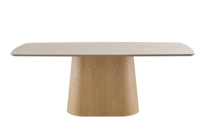 Table à manger en bois avec plateau céramique, H76CM - EDDA