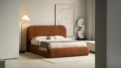 Lit en tissu avec sommier Cocoon