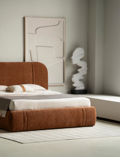 Lit en tissu avec sommier Cocoon