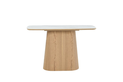 Table d'appoint en bois avec plateau céramique, 120x50xH75CM - EDDA