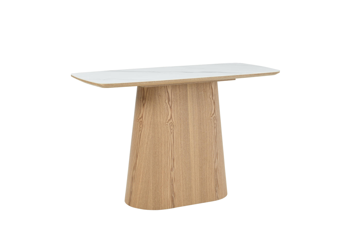 Table d'appoint en bois avec plateau céramique, 120x50xH75CM - EDDA