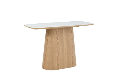 Table d'appoint en bois avec plateau céramique, 120x50xH75CM - EDDA