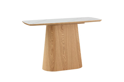 Table d'appoint en bois avec plateau céramique, 120x50xH75CM - EDDA