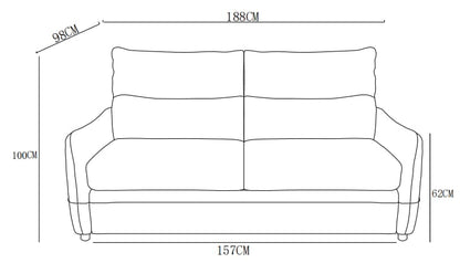 Canapé convertible clic-clac avec coffre convertible en tissu anti tache, 188x98xH100CM - MARKO
