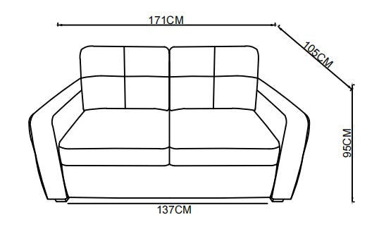 Canapé lit clic-clac convertible en tissu anti tache, 171x105xH95CM - GIANNA