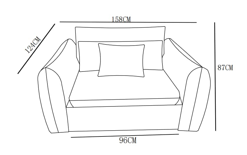 Canapé / fauteuil en tissu - VOLTAIRE