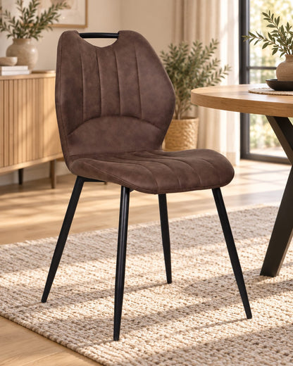 Chaise en tissu anti tache, 55x48xH85CM - YAEL