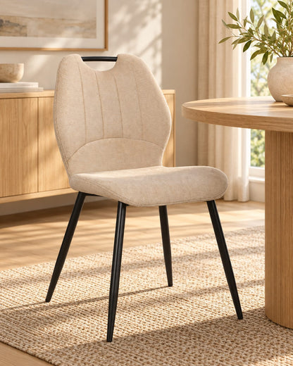 Chaise en tissu anti tache, 55x48xH85CM - YAEL