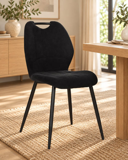 Chaise en tissu anti tache, 55x48xH85CM - YAEL