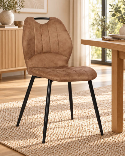 Chaise en tissu anti tache, 55x48xH85CM - YAEL