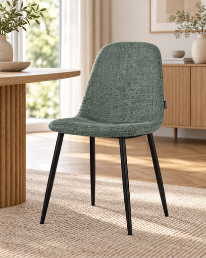 Chaise en tissu velours côtelé, 53x44xH87CM-KAYLA