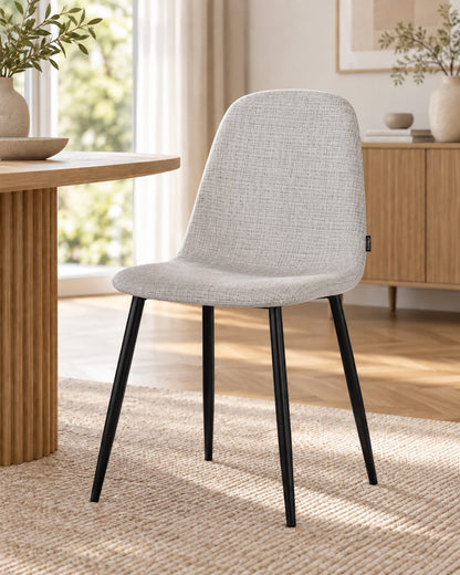 Chaise en tissu velours côtelé, 53x44xH87CM-KAYLA