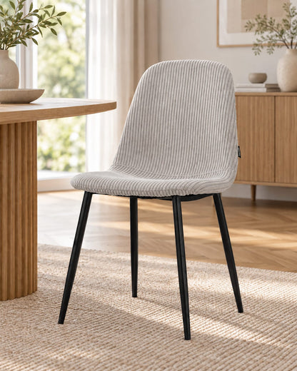 Chaise en tissu velours côtelé, 53x44xH87CM-KAYLA