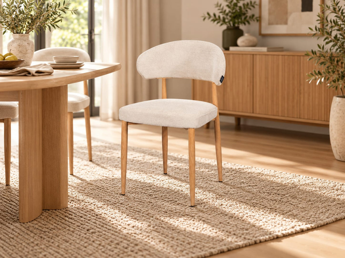 Chaise en tissu anti tache, 51x52xH81CM - SOPHIA