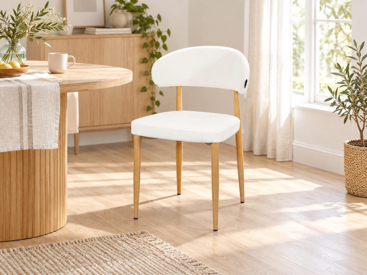 Chaise en tissu anti tache, 51x52xH81CM - SOPHIA
