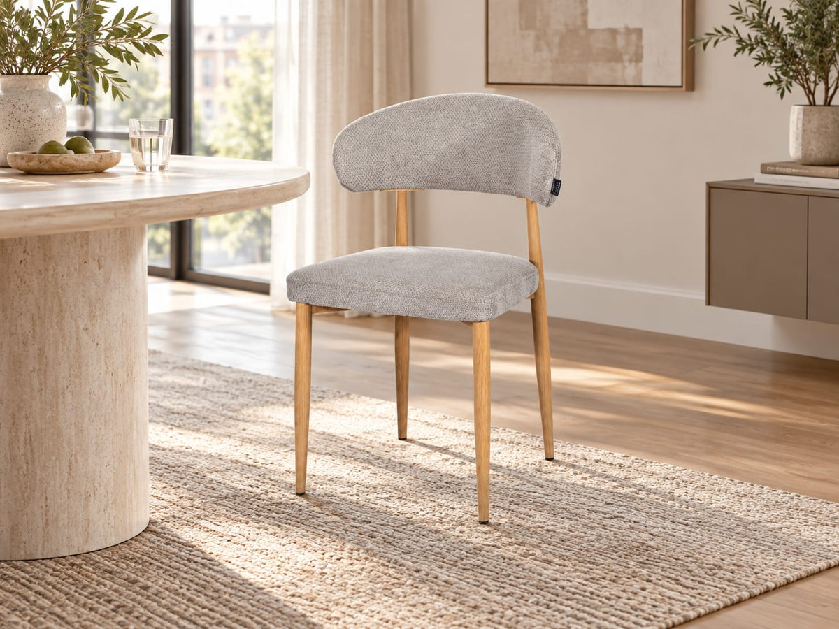 Chaise en tissu anti tache, 51x52xH81CM - SOPHIA