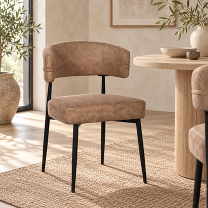 Chaise en tissu anti tache, 53x51xH83CM - YAARA