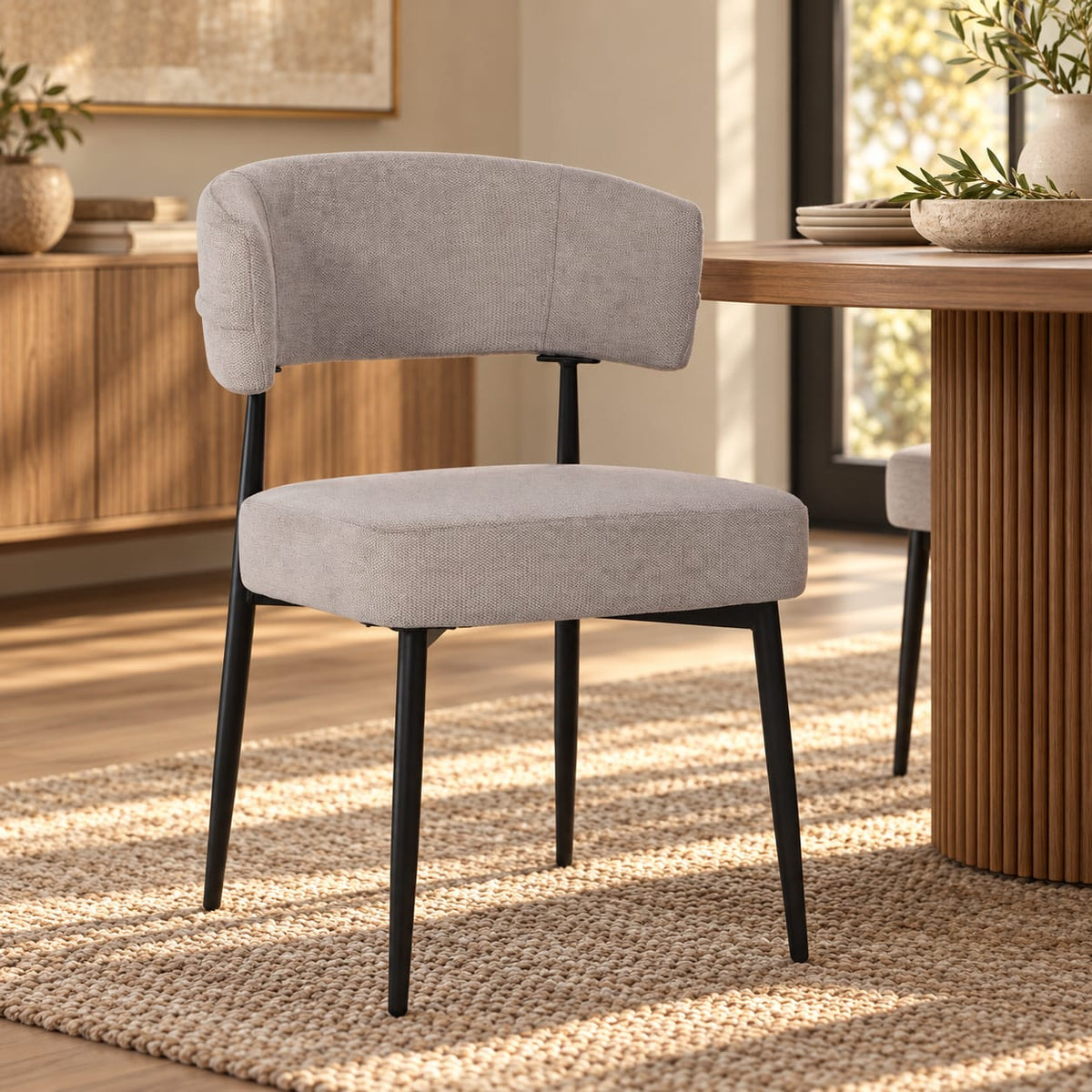Chaise en tissu anti tache, 53x51xH83CM - YAARA