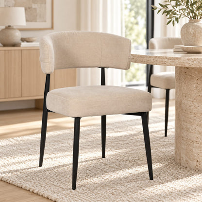 Chaise en tissu anti tache, 53x51xH83CM - YAARA