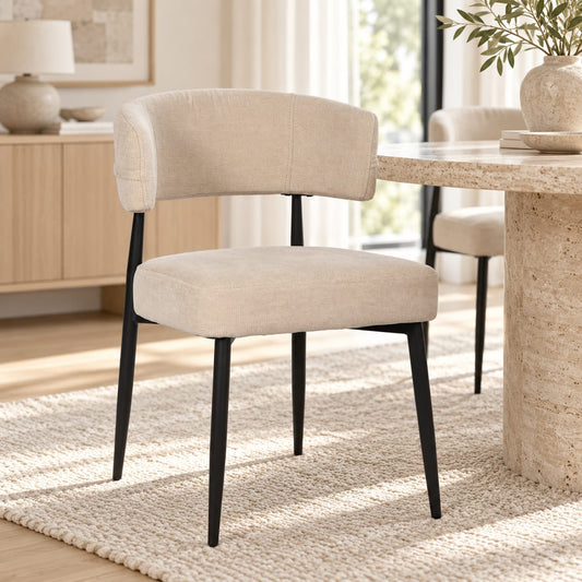 Chaise en tissu anti tache, 53x51xH83CM - YAARA