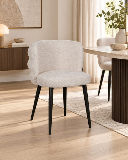 Chaise en tissu, 60x63xH77CM - NAYA
