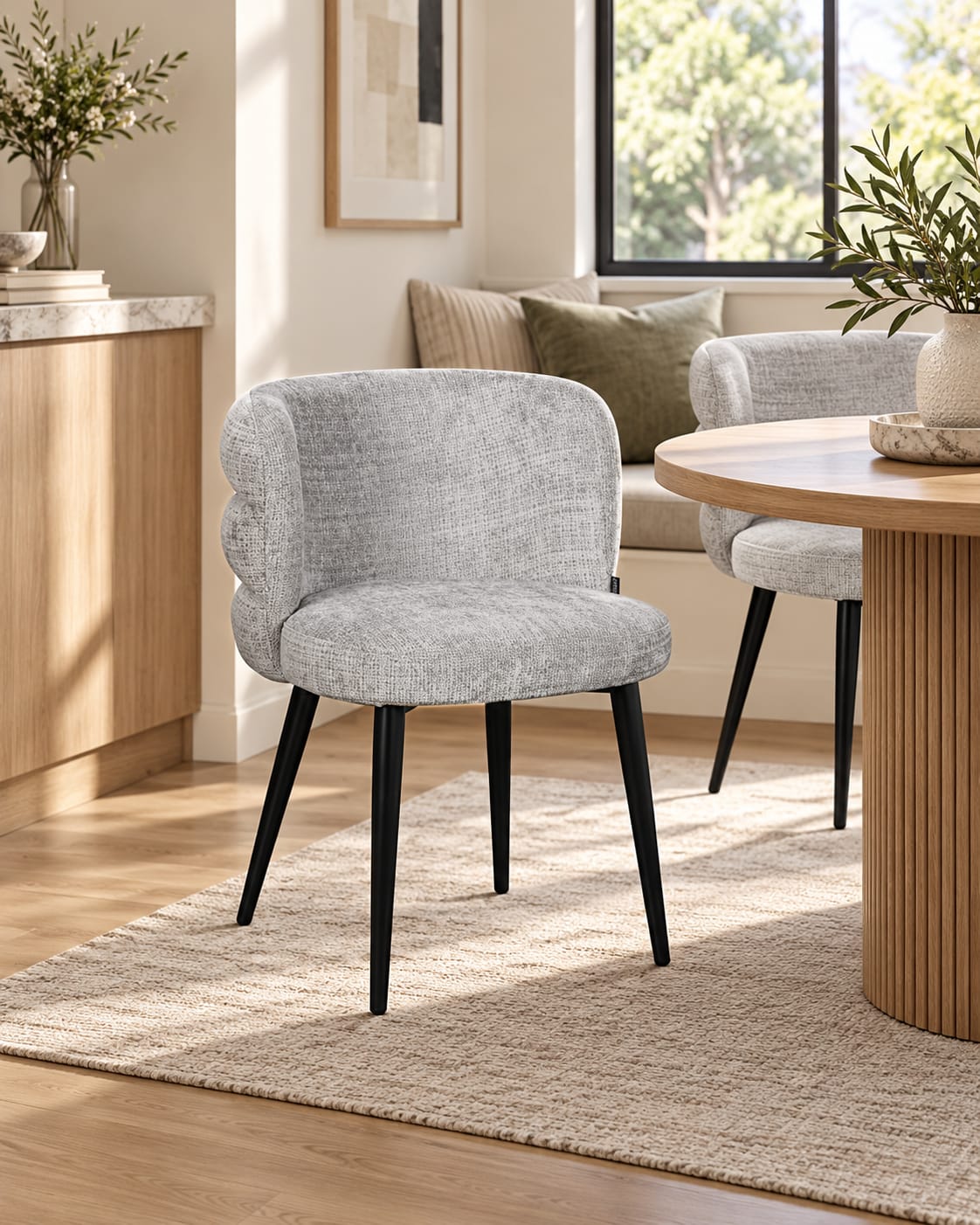 Chaise en tissu, 60x63xH77CM - NAYA