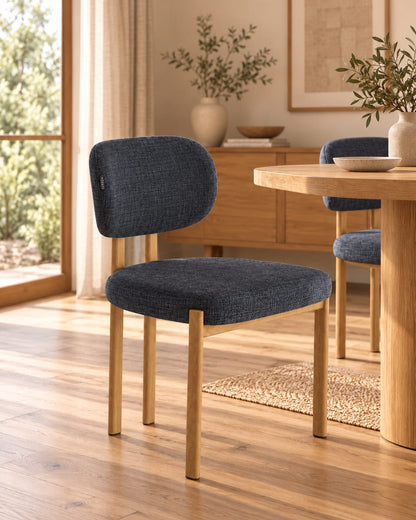Chaise en tissu anti tache, 57x55xH81,5CM - SANTORI