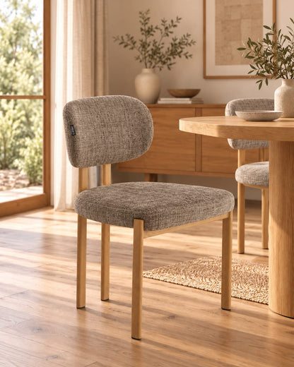 Chaise en tissu anti tache, 57x55xH81,5CM - SANTORI