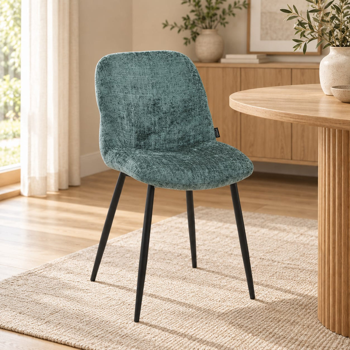 Chaise en tissu anti tache, 50x61,5xH84CM - NELIA