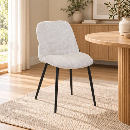 Chaise en tissu anti tache, 50x61,5xH84CM - NELIA