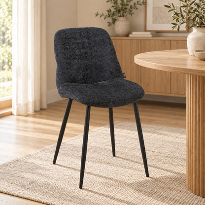 Chaise en tissu anti tache, 50x61,5xH84CM - NELIA