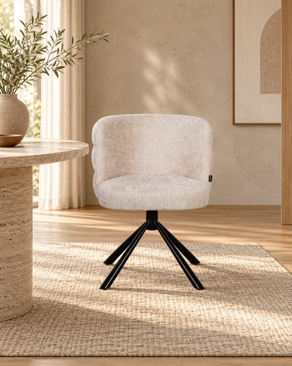 Chaise en tissu, 60x65xH76,5CM - OLYMPE