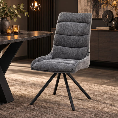 LAURA Chaise en velours, 60x49x95CM