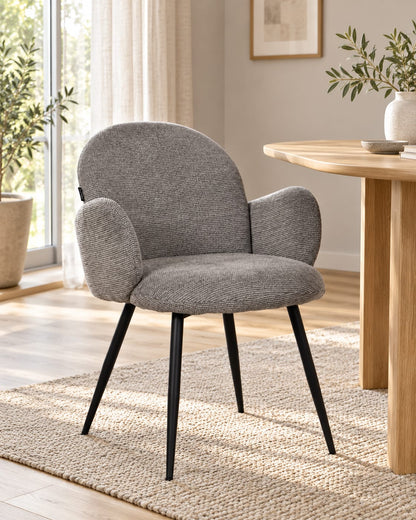 Chaise en tissu anti tache, 64x60xH84CM - EDEN