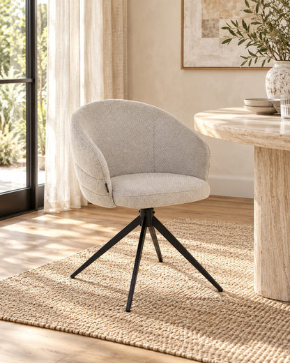 Chaise en tissu anti tache, 50x50xH78,6CM - CALYPSA