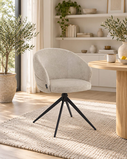 Chaise en tissu anti tache, 50x50xH78,6CM - CALYPSA