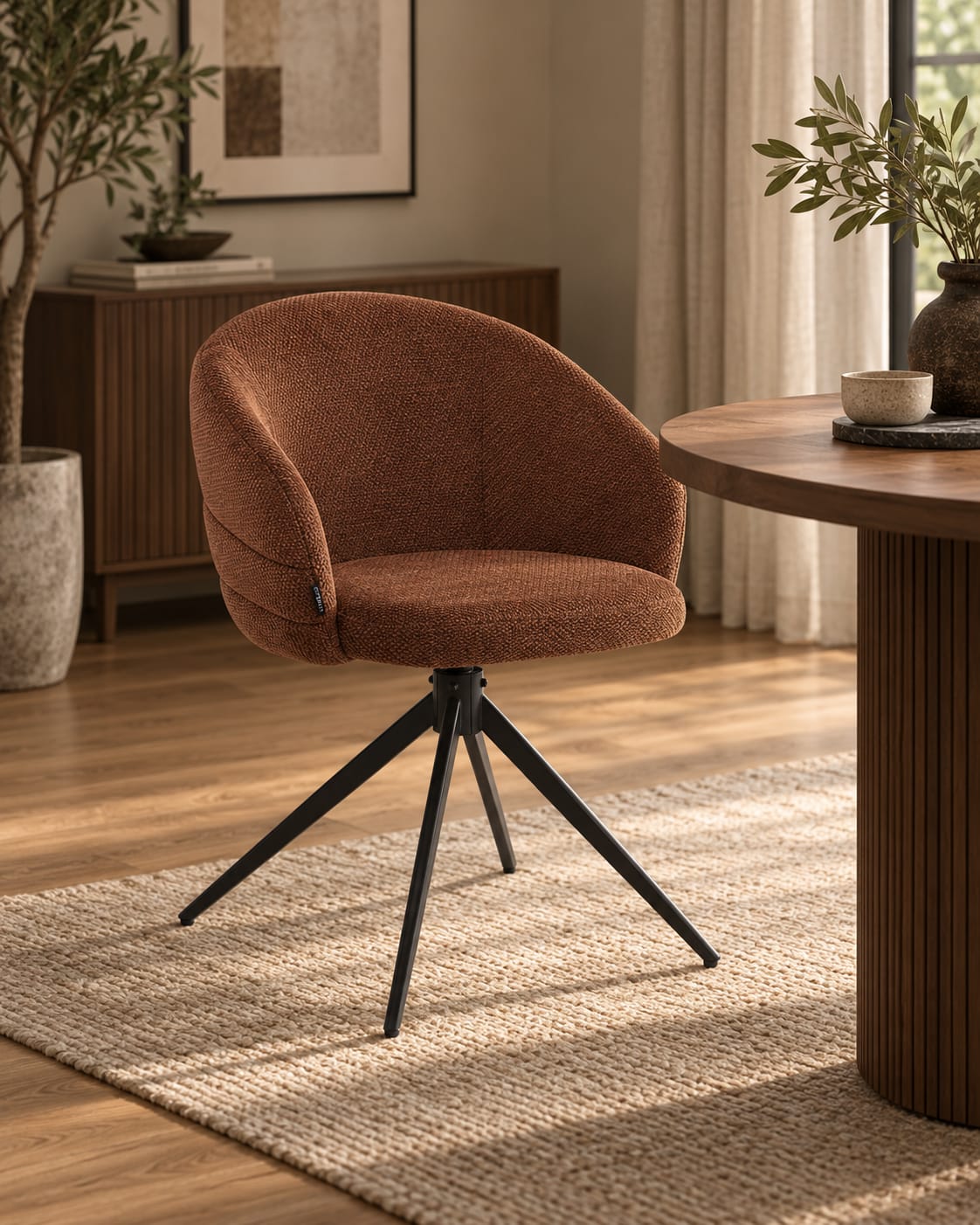 Chaise en tissu anti tache, 50x50xH78,6CM - CALYPSA
