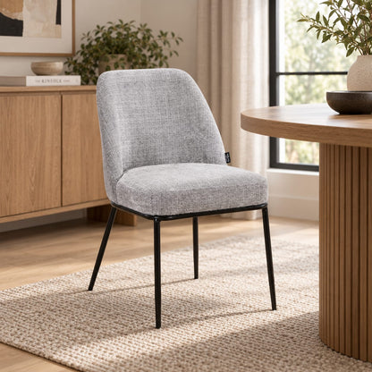 Chaise en tissu anti tache, 45x58,5xH85,5CM - BENNY