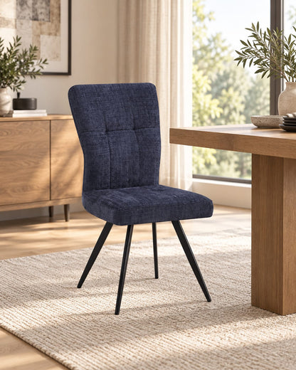 Chaise en tissu anti tache, 47x62xH93CM - NOVALI